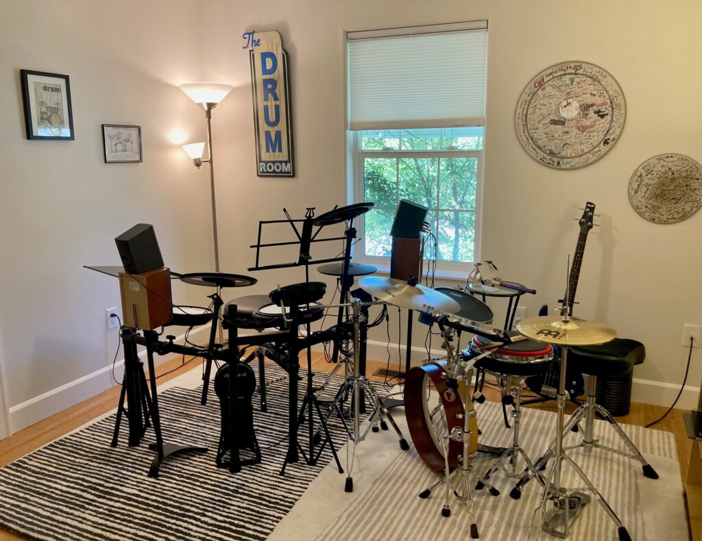 Drum studio of Roger Kidd in Salem, Oregon